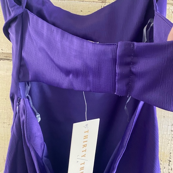 Purple satin slip dress NWT Sz M - Picture 4 of 7
